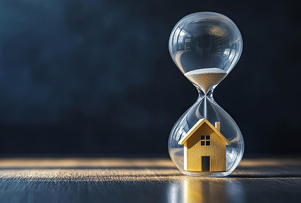 House inside an hourglass