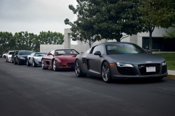 Cars and Coffee line up photo by Axion23 on Flickr