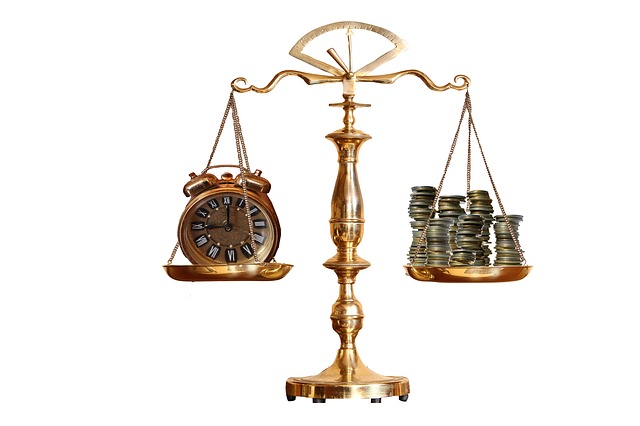 Legal scales balancing time and money